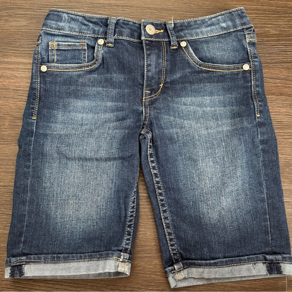 Levi's Blue Denim Bermuda Shorts Girls Size 10 with Adjustable waist